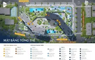 Mặt bằng tiện ích đẳng cấp tại Masteri Rivera Đà Nẵng, tọa lạc trung tâm quận Hải Châu.